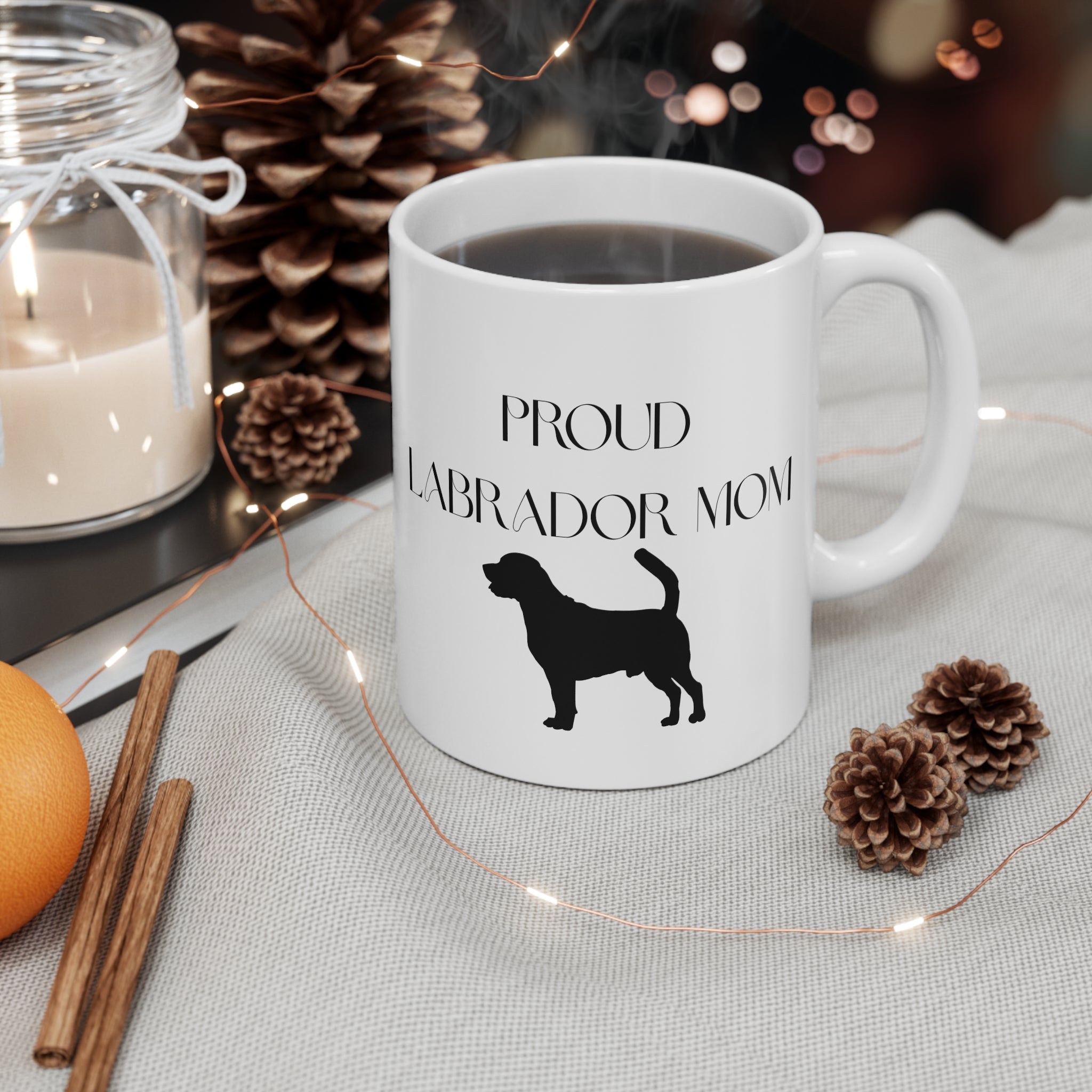 Proud Labrador Mom Mug - Personalized Ceramic Coffee Cup