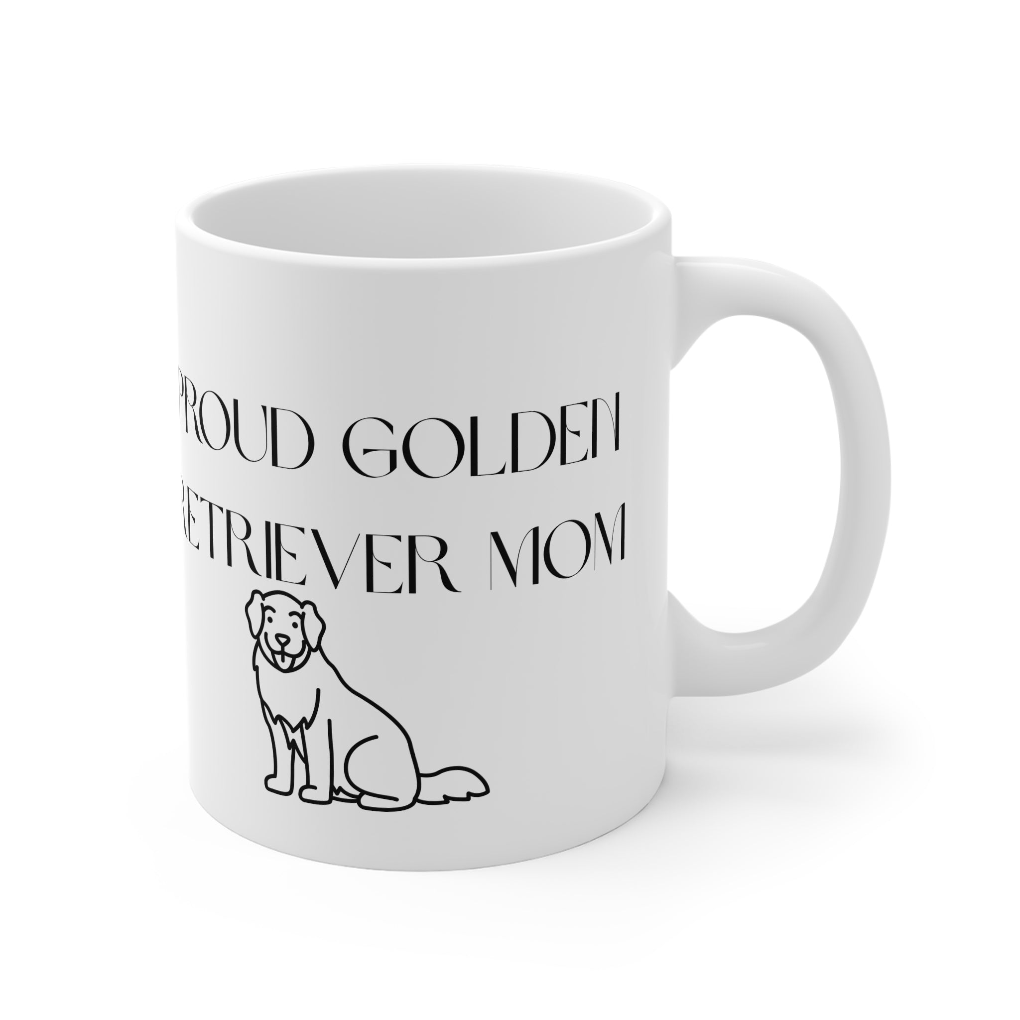 Proud Golden Retriever Mom Mug - Personalized Ceramic Coffee Cup